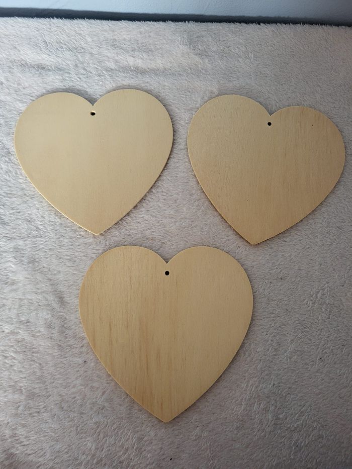 Lot de grands coeurs en bois - Baker ROSS - activité manuelle enfants - photo numéro 2