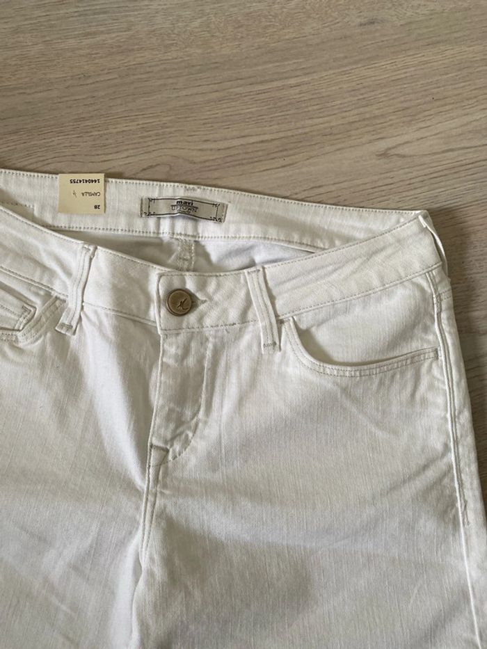 Short bermuda en jean blanc mavi uptown taille 28 soit 38 40 Neuf - photo numéro 4
