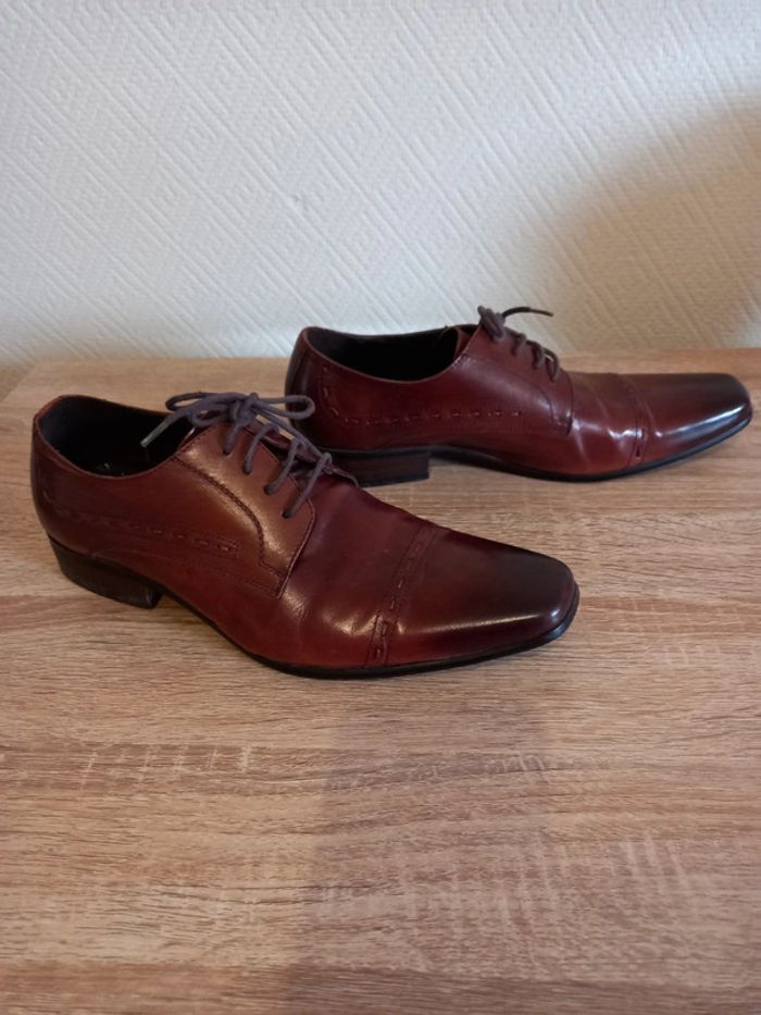Derbies  marrons en cuir - photo numéro 4