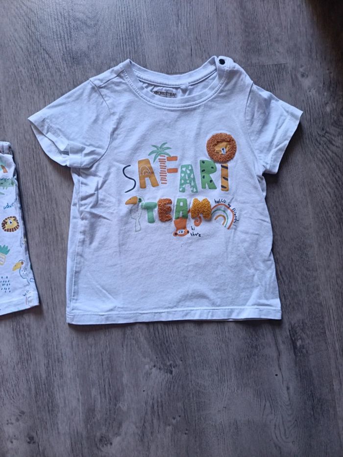 Lot 23 24 mois 86 cm débardeur et t-shirt safari Lion crocodile - photo numéro 6