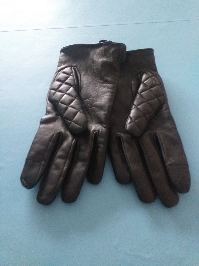 Gant cuir matelassé  neuf - photo numéro 2