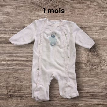 Pyjama rose clair 1 mois