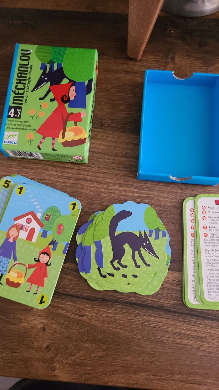 Jeu de carte Méchanlou - Djeco Méchanlou de Djeco, un jeu de stratégie simple inspiré du conte du Pe - photo numéro 2