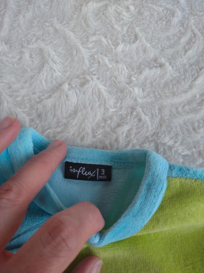 Pyjama grenouillère velours Mixte 3 mois Cirque éléphant Tadam Influx - photo numéro 6