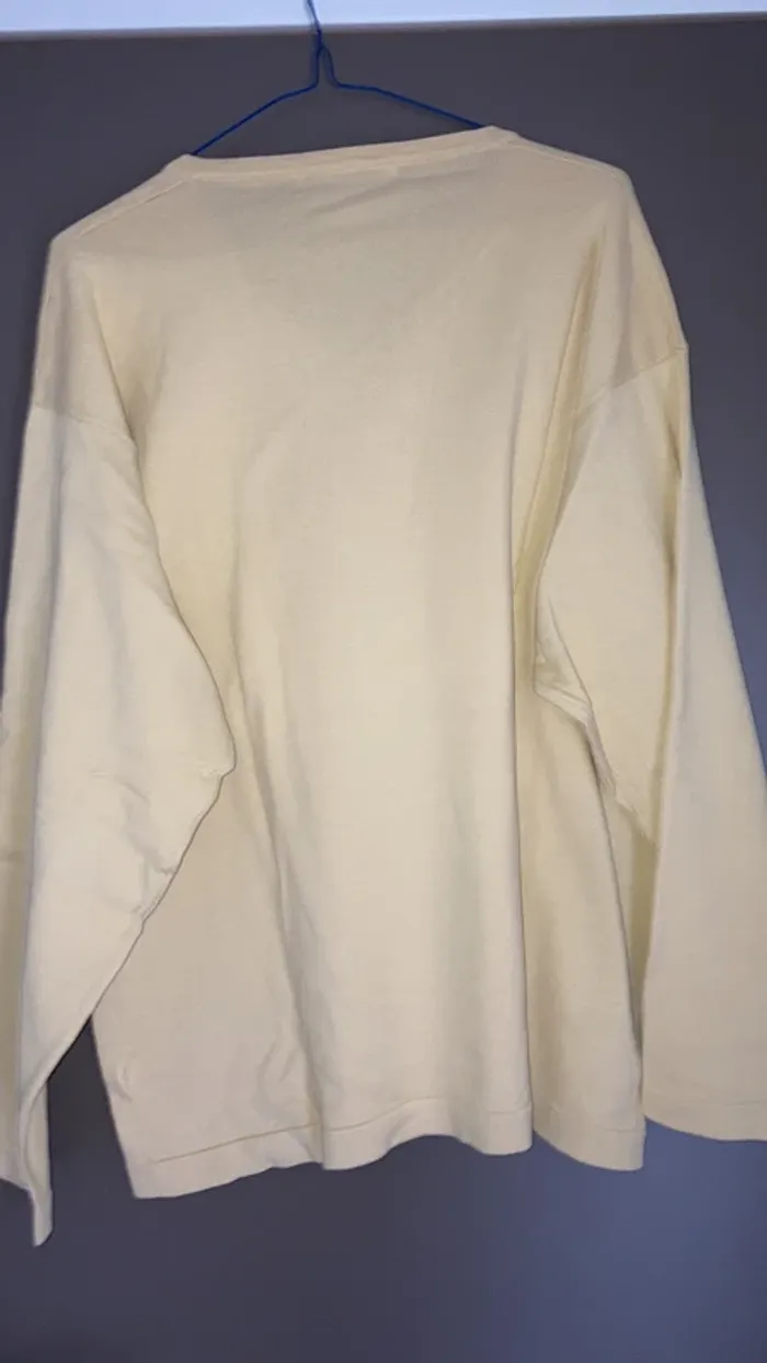 Pull homme col V jaune XL Soft Grey coton - photo numéro 3