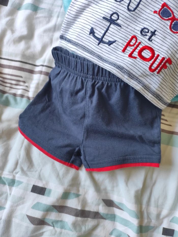 Ensemble teeshirt short mer - photo numéro 3