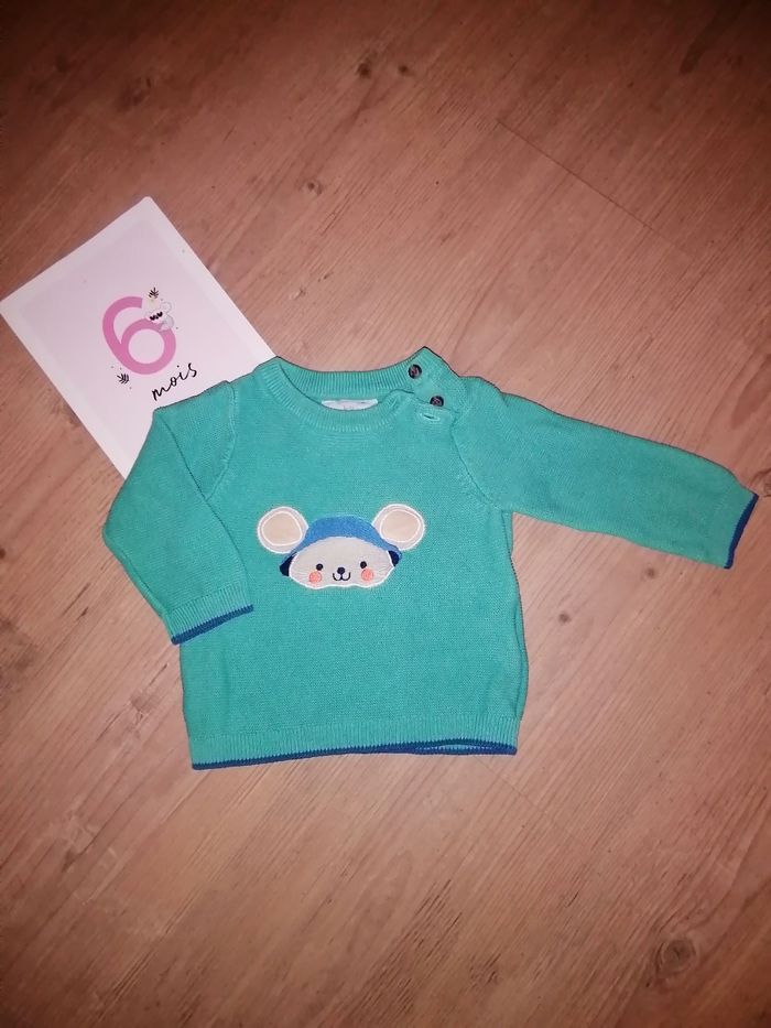 Pull vert 6 mois Sergent Major
