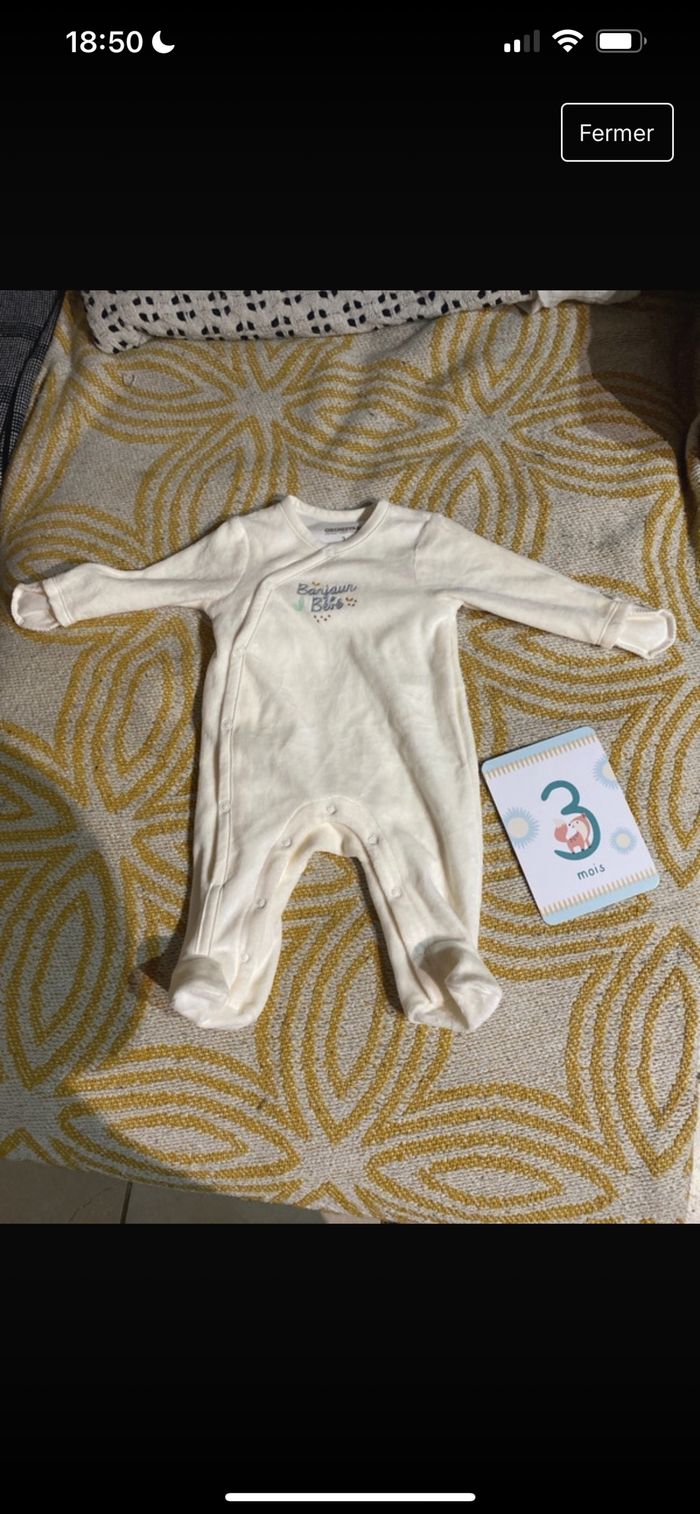 Lot pyjamas taille 3 mois - photo numéro 2