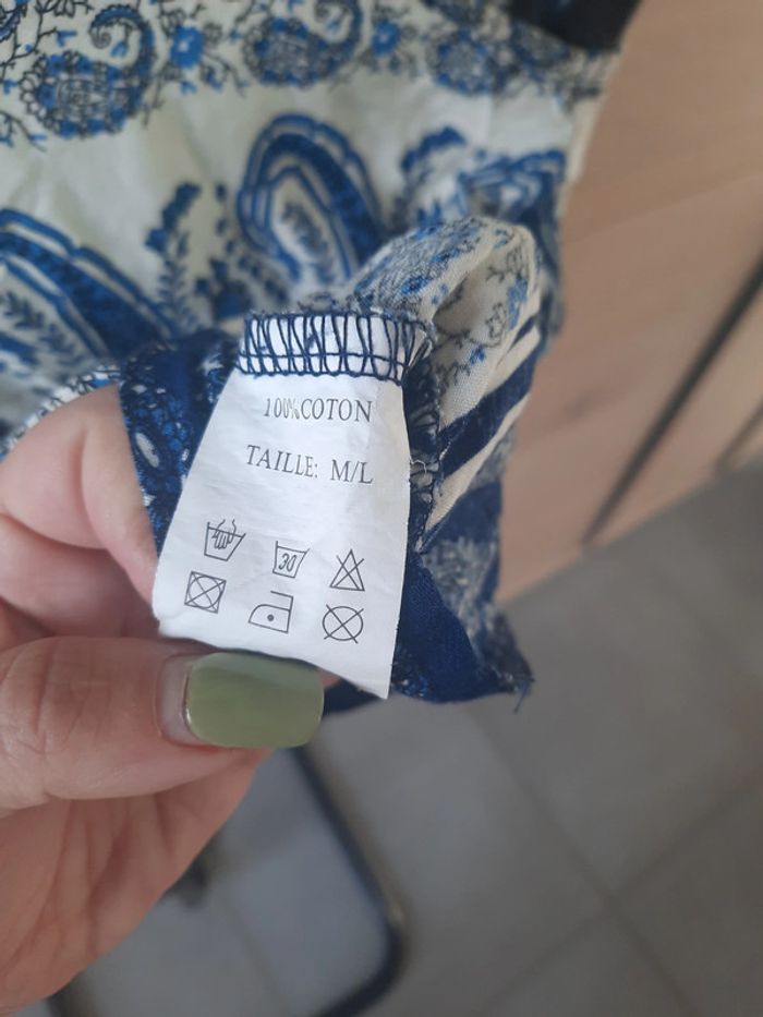 Top femme bleu et blanc taille M/L - photo numéro 4