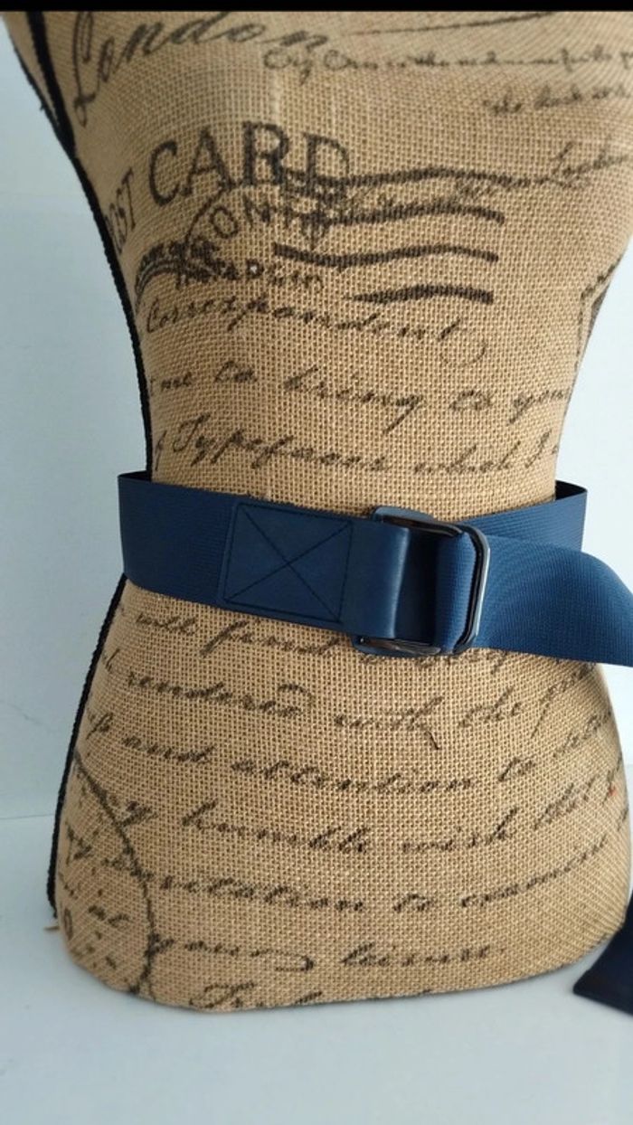 Ceinture ajustable bleu marine synthétique femme 110 cm - photo numéro 6