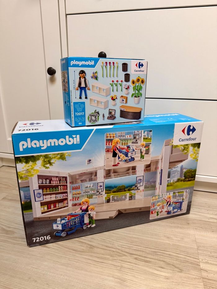 Lot de 2 playmobil carrefour supermarché fleuriste - photo numéro 8
