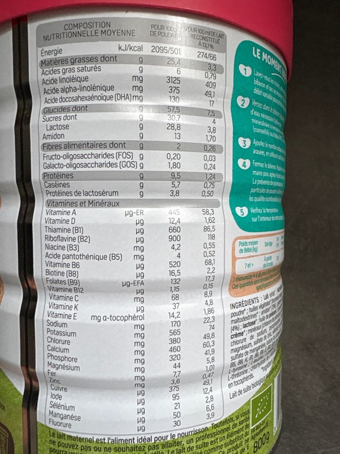 Lait Babybio optigest 2 - photo numéro 7