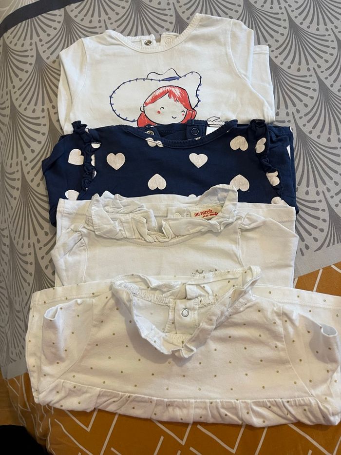 Lot de 4 tshirts manches longues 9 mois