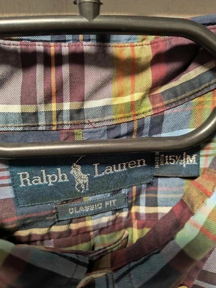 Chemise Ralph Lauren Classique Fit – Motif carreaux multicolore – Taille M - photo numéro 4
