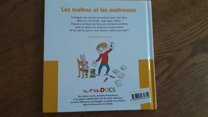 Livre , Mes p'tits Docs , Les maitres et les maitresses - photo numéro 2