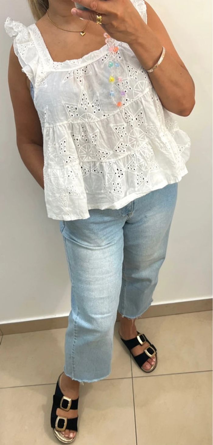 Blouse Blanche Brodée Myla - photo numéro 3