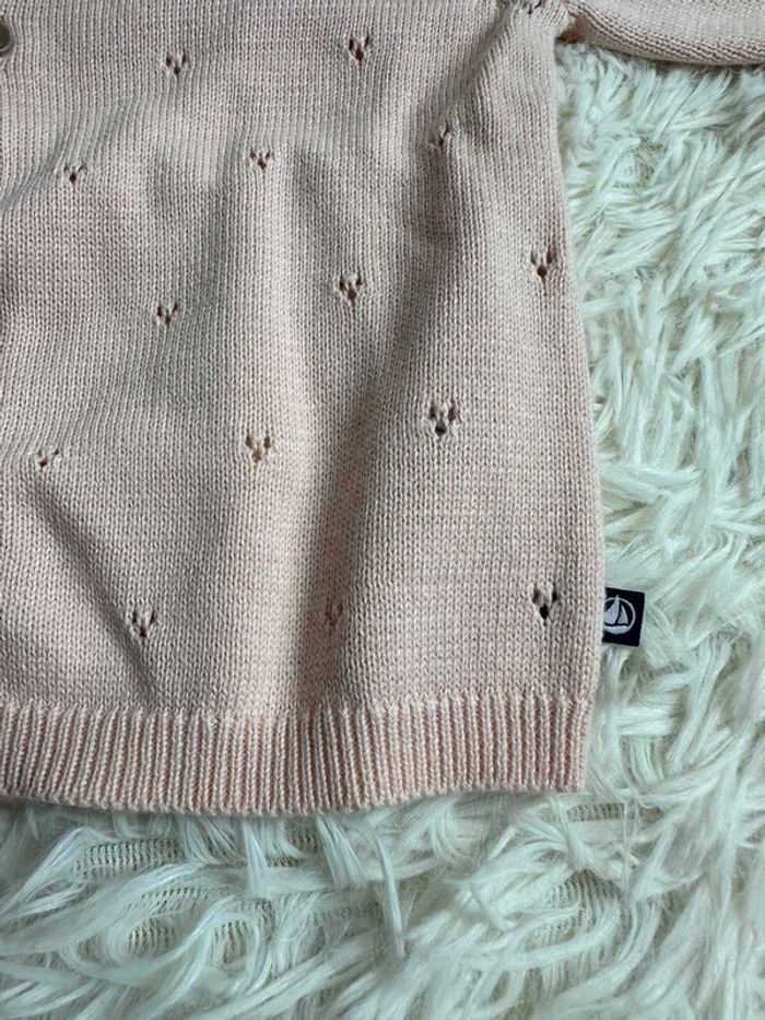 Cardigan rose petit bateau taille 12 mois - photo numéro 2