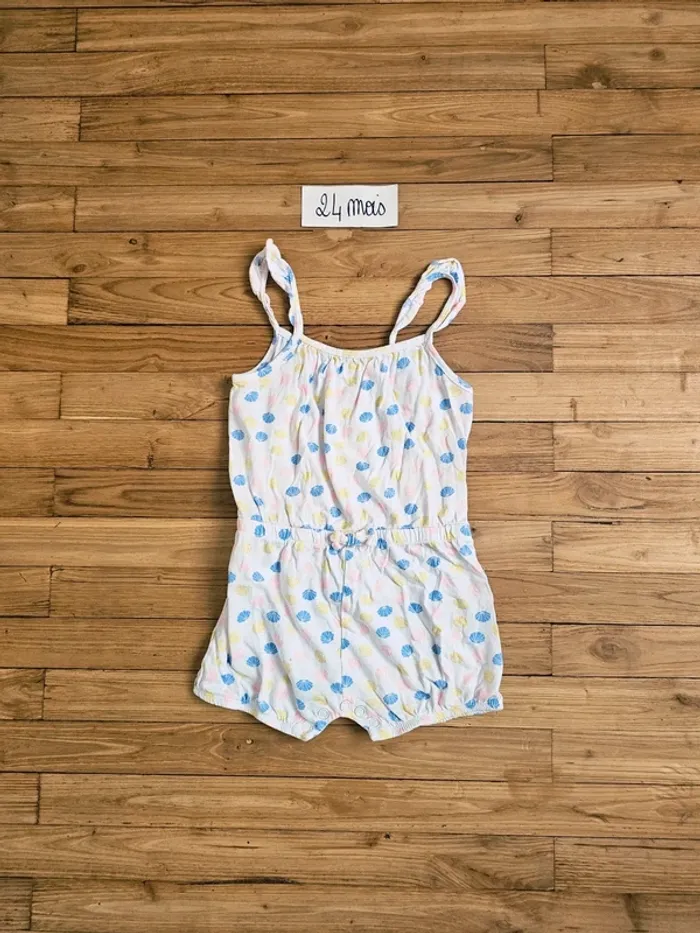 Combinaison combishort ensemble bébé fille 24 mois