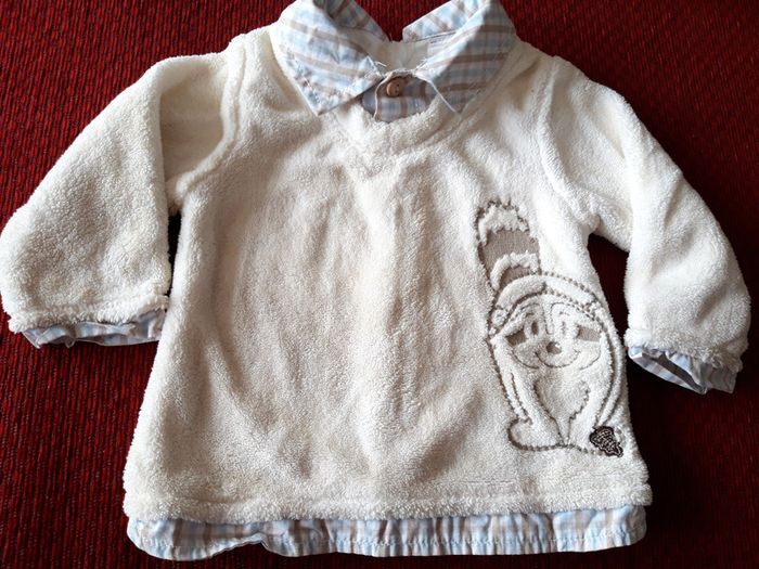 Sweat doublé garçon-fille /9-12 mois Baby club