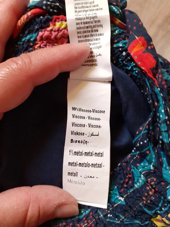 Pantalon sarouel fille motif fleuri coloré 3 ans neuf - photo numéro 8