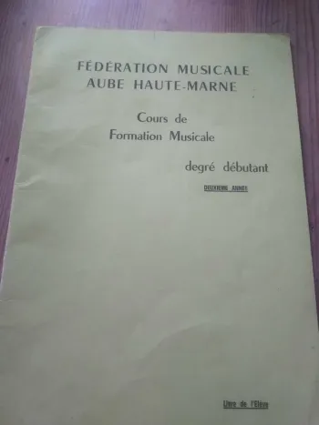 Cahier Cours de Formation Musicale