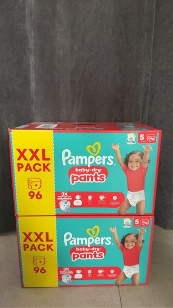Couches Pampers XXL Baby pants Taille 5 Neuf Lotx2