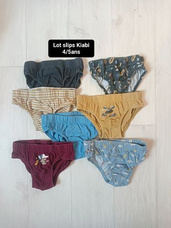 Lot slips garçon 4/5ans Kiabi 