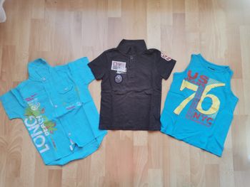 LOT 3 CHEMISE/POLO/DEBARDEUR GARCON 4 ANS  