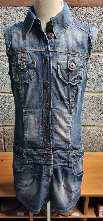 Robe en jeans bleu gris