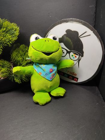 peluche grenouille vert blanc blandana bleu fleurs noir Windel gmbH Petite 2271