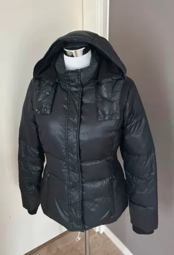 Comptoir des cotonniers, doudoune noire, en plume d’oie modèle fakir, femme, taille 38
