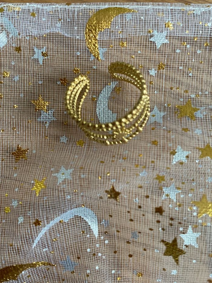 Bague dorée acier inoxydable réglable - photo numéro 6