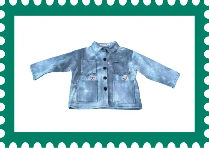 Veste jeans SHEIN 2 ans 92 cm brodé So loved personnalisable - photo numéro 2