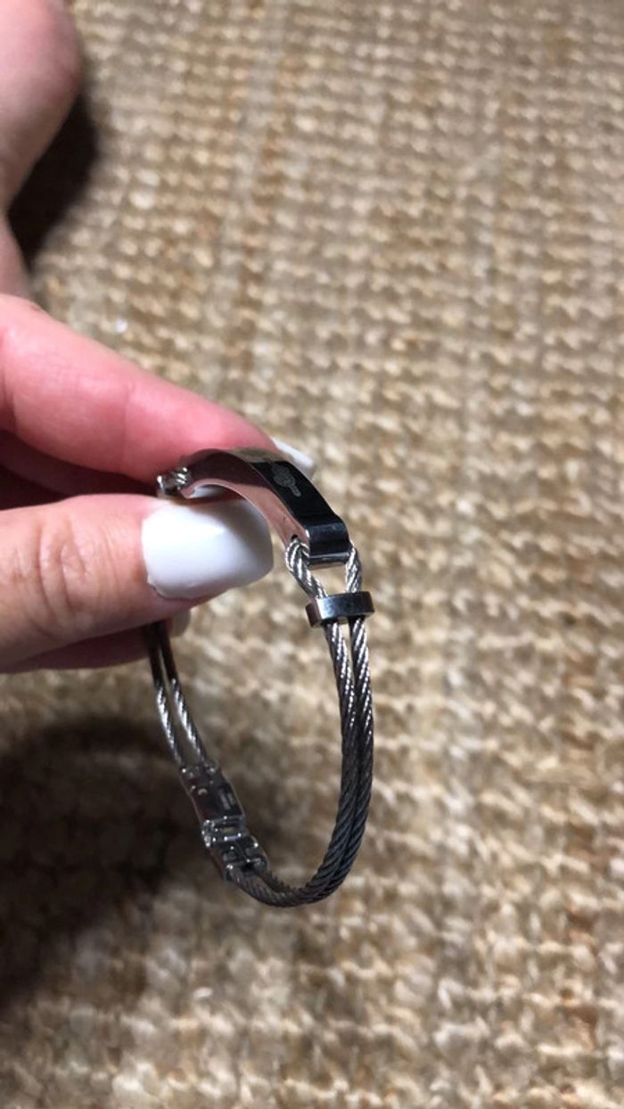 Bracelet en câble en acier inoxydable - photo numéro 3