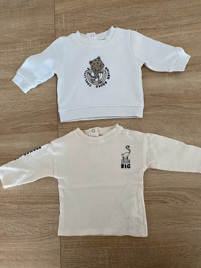 Lot de 2 pulls bébé 3 mois