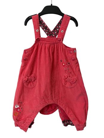 Salopette d’hiver en velours côtelé rose/corail - Orchestra 6 mois (67cm)