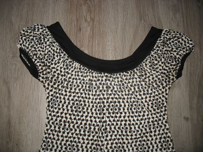 BLOUSE MC ÉCRU A MOTIFS "NAF NAF" - TAILLE S - n°03 - photo numéro 3
