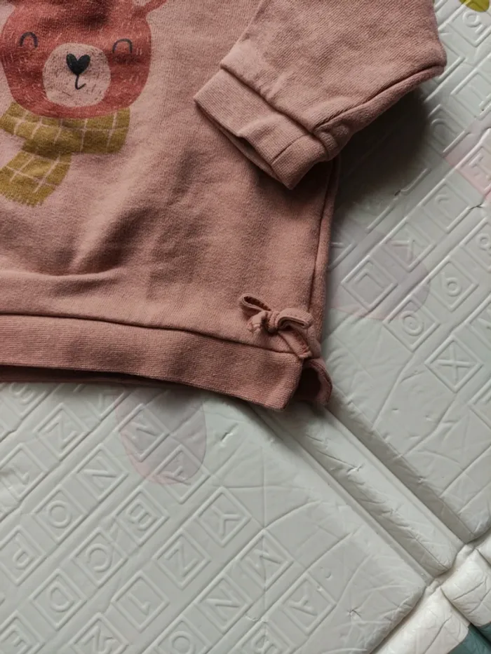 Petit sweat fille vieux rose 9 mois Vertbaudet 🐻 - photo numéro 3