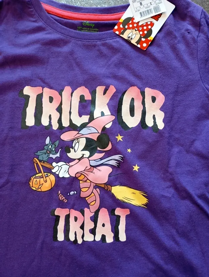 Disney t-shirt Minnie neuf taille 8 ans - photo numéro 2