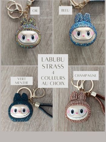 Porte clé- Bijoux de Sac Labubu Strass NEUF