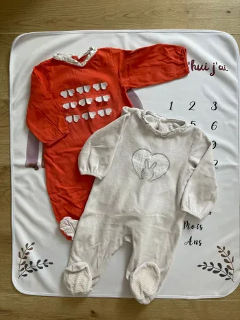 Lot de 2 pyjamas bébé fille – Obaïbi – Taille 18 mois