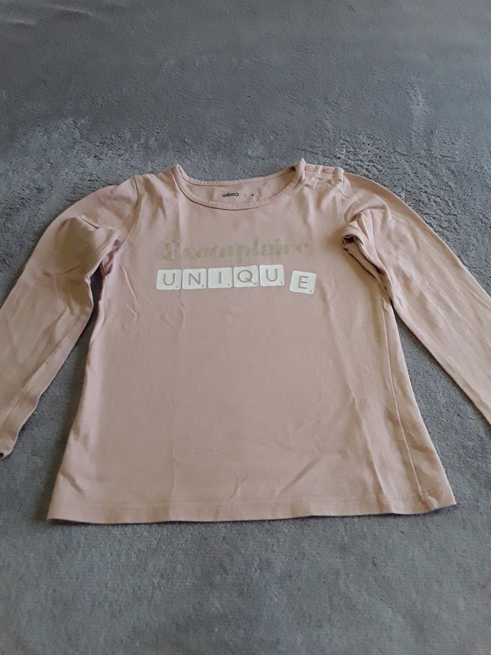 Tee shirt manches longues fille 4 ans - photo numéro 2