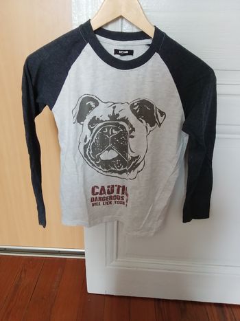 Tee-shirt riot club gris clair et multicolore