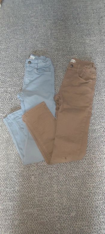 lot jeans skinny bleu clair et gris marroné