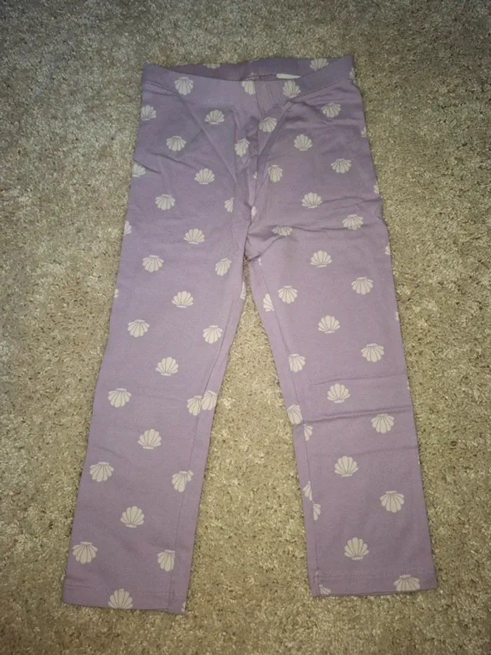 Legging 3/4 pantacourt mauve 8 ans