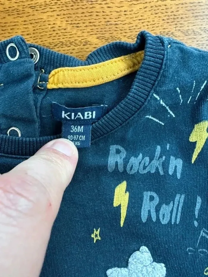 T-shirt manche longue bleu marine kiabi 3 ans - photo numéro 5