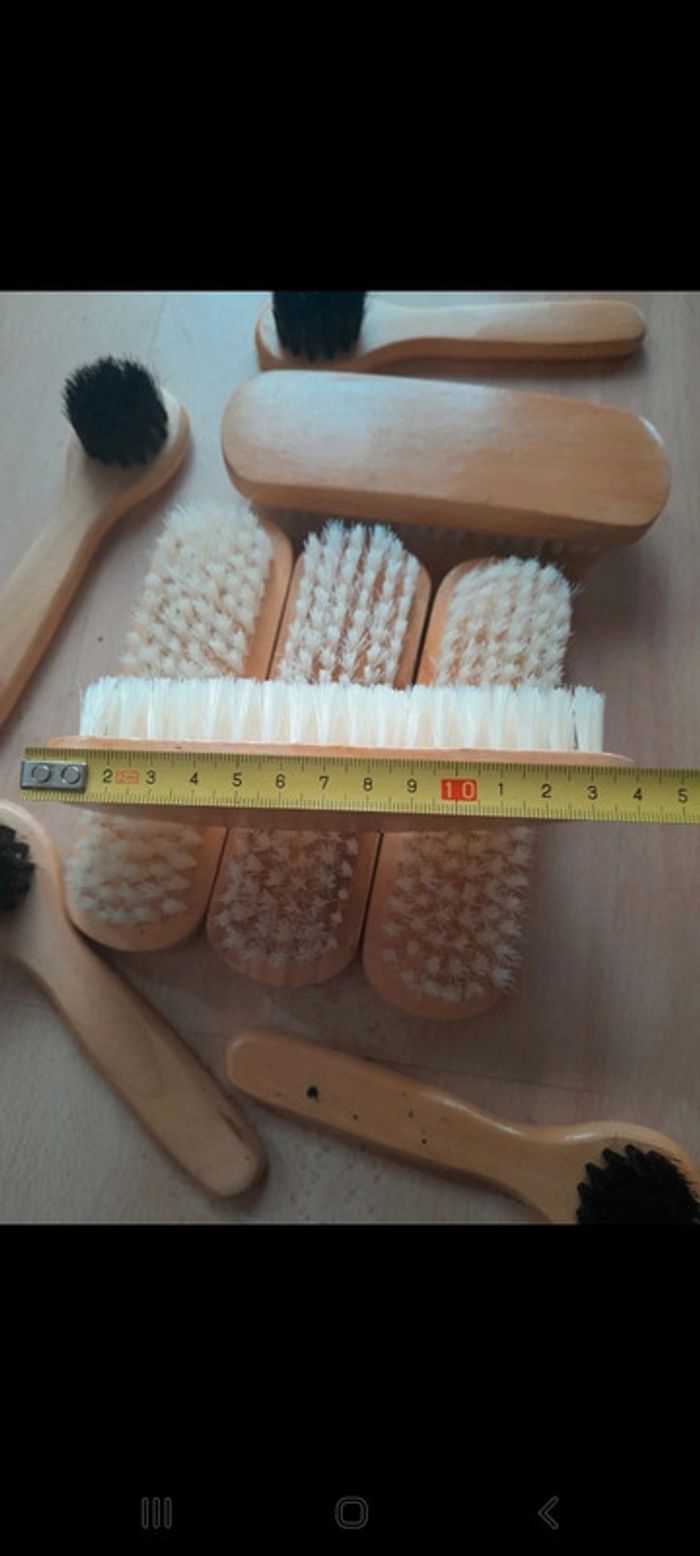 Lot 10 petite brosse à main poile souple - photo numéro 2