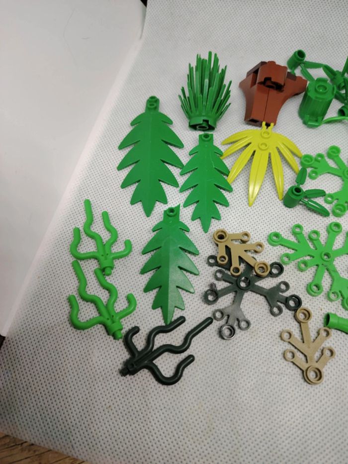 Lot vrac lego verdure végétation tronc - photo numéro 2