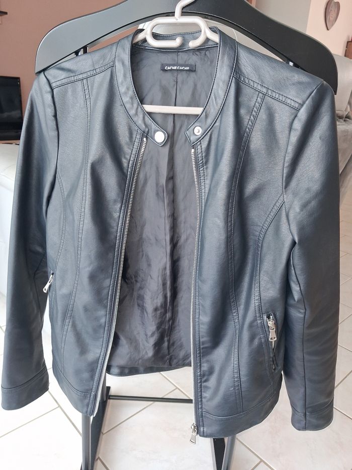 Veste simili cuir femme