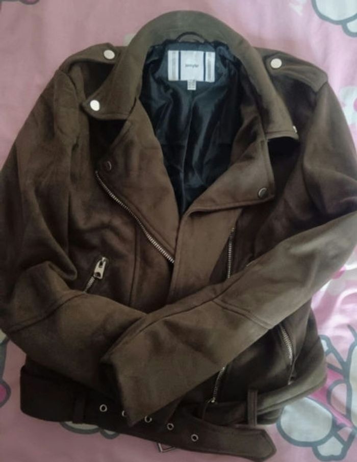Veste suédine vert kaki